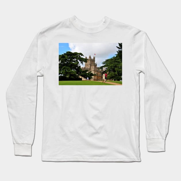 Highclere Castle Downton Abbey Hampshire England Long Sleeve T-Shirt by AndyEvansPhotos